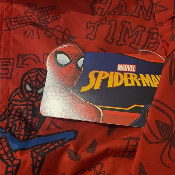 Spiderman Kids Red rain Jacket - Picture 2 of 3